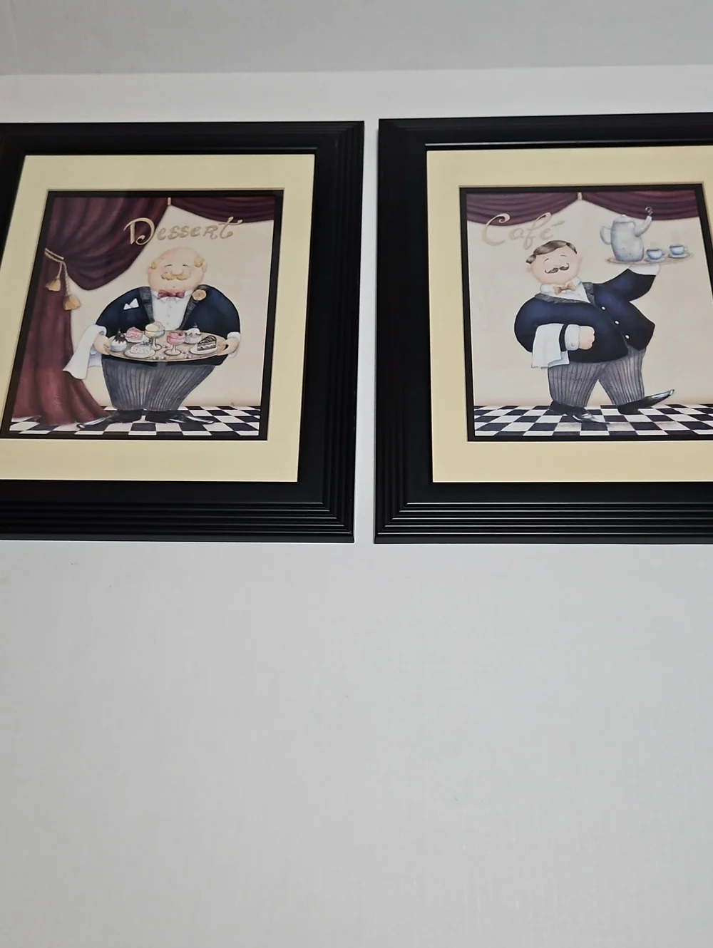 Home Accents Heartfelt Cafe Dessert Butler Wall Art Set 2 14x17